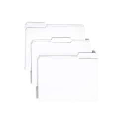 Smead® 1/3-Cut 2-Ply Color File Folders, Letter Size, White, Box Of 100
