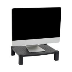 Mind Reader Anchor Collection Adjustable Monitor Stand, 4"H x 13-1/4"W x 17-1/4"L , Black