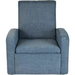 Uncaged Ergonomics STASH Mini Foldable Fabric Mid-Back Kids' Sofa Task Chair, Blue