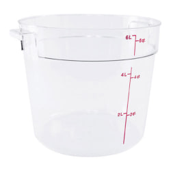 Cambro Food Storage Container, 6 Qt, 7 3/4"H x 9"W x 10"D, Clear
