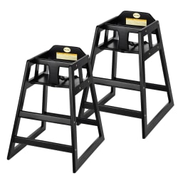 Alpine Industries Stackable Baby High Chairs, Espresso, Set Of 2 High Chairs