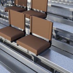 Flash Furniture Grandstand Comfort Seats, Brown/Black, Set Of 2 Seats