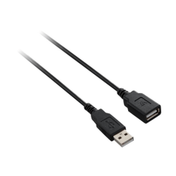 V7 - USB extension cable - USB (M) to USB (F) - USB 2.0 - 10 ft - black