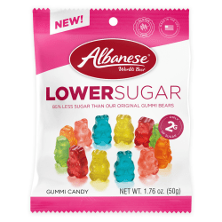 Albanese Lower Sugar Gummi Bears, 1.76 Oz, Assorted Flavors