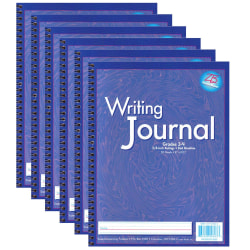 Pacon Zaner-Bloser My Writing Journals, 8" x 10-1/2", Purple, Grade 3 To 4, Pack Of 6 Journals
