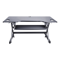Lorell™ XL Height-Adjustable Desk Riser, 46" x 24", Black