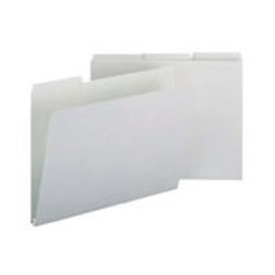Smead® Pressboard Top-Tab Folders, 1/3 Cut, 11 3/4" x 9 1/2", Gray/Green, Pack Of 25