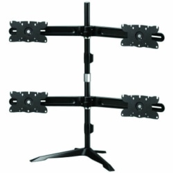 Amer Mounts Quad Monitor Stand Mount Supports Flat Panel Size up to 32" AMR4S32