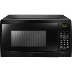 Danby 0.7 cuft Black Microwave - 0.7 ft³ Capacity - Microwave - 10 Power Levels - 700 W Microwave Power - 10" Turntable - 120 V AC - 15 A Fuse - Countertop - Black