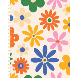 Eccolo Lena + Liam BTS Notebook, 8-1/2" x 11", 1 Subject, College Rule, 80 Sheets, Flowers