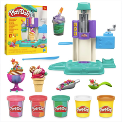 Hasbro Play-Doh Rainbow Swirl Ice Cream Playset, Total Qty 1