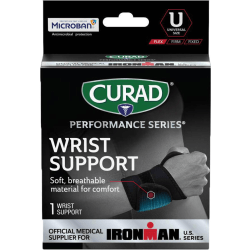 CURAD® Universal Wraparound Wrist Support With Microban®, Black