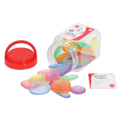 Edx Education Junior Rainbow Pebbles, Transparent, Set Of 36 Pebbles