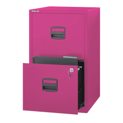 Bisley PFA 16"D Vertical 2-Drawer File Cabinet, Fuchsia