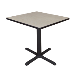 Regency Cain Square X-Base Breakroom Table, 29"H x 30"W x 30"D, Maple/Black