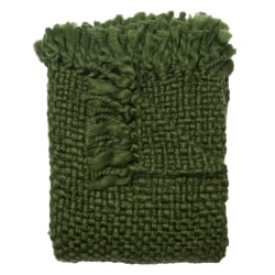 Dormify Emme Chunky Knit Throw Blanket, Forest Green