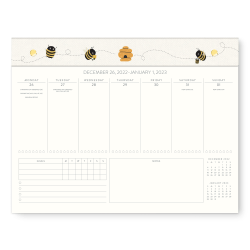 Orange Circle Studio Weekly Desk Calendar, 8-1/2" x 11", Multicolor, January To December 2023