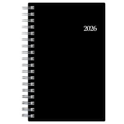 2026 Blue Sky Weekly/Monthly Pocket Planner, 3-5/8" x 6", Passages/Solid Black, January To December, 152846