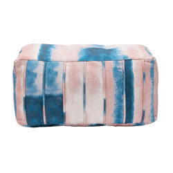 Realspace™ Footrest, 12"H x 22"W x 10"D, Blue/Pink