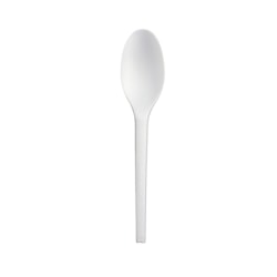 Stalk Market Compostable Cutlery Spoons, 6", White, Pack Of 1,000 Spoons