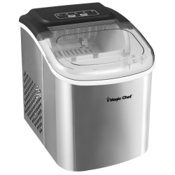 Magic Chef® Portable Countertop Ice Maker, 27-lbs. per Day, Stainless Steel, MCIM27ST