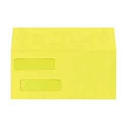 LUX #10 Invoice Envelopes, Double-Window, Peel & Press Closure, Citrus, Pack Of 250