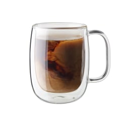 Zwilling Sorrento Plus Double Wall Glass Coffee Mug Set, 12 Oz, Clear, Set Of 2 Mugs