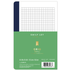 Emily Ley Simplified® System Notes Calendar Refill, Grid, 5 3/8" x 8 1/2", Undated