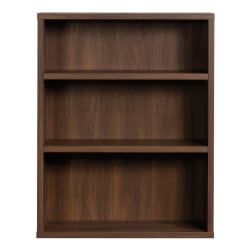 Sauder® Optimum 45"H 3-Shelf Bookcase Spiced Mahogany