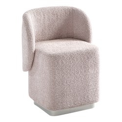 Office Star Cady Fabric Vanity Accent Chair, Dusty Rose