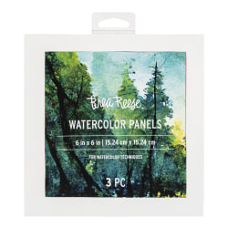 Brea Reese Watercolor Panels, 6" x 6", White, Pack Of 3 Panels