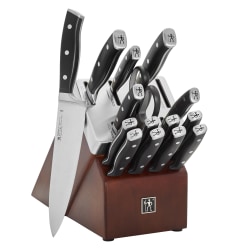 Henckel Forged Accent 16-Piece Self-Sharpening Knife Block Set, Brown
