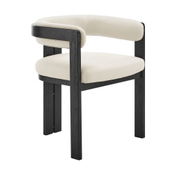 Eurostyle Blixa Fabric Armchair, Beige/Black