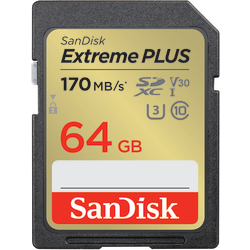 SanDisk® Extreme PLUS Secure Digital™ Speed Bump Memory Card, 64GB