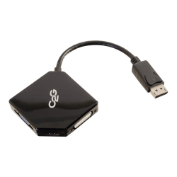 C2G DisplayPort to HDMI, VGA, DVI Adapter Converter - M/F - Video converter - DVI, HDMI, VGA - DVI, HDMI, VGA - black