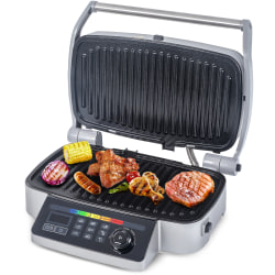 Commercial Chef 9-in-1 Contact Grill, 12-13/16"H x 15-7/16"W x 6"D, Black