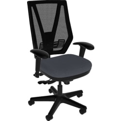 Sitmatic GoodFit Mesh Multifunction High-Back Chair With Adjustable Arms, Gray/Black