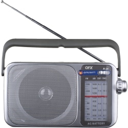 QFX Retro AM/FM/SW1 and SW2 Portable Radio - Headphone - 3 x D - Portable