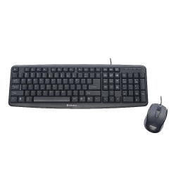 Verbatim® Slimline Corded USB Keyboard & Mouse Combo, Black