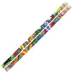 Musgrave Pencil Co. Inc. Motivational Pencils, Super-Duper Heroes, 12 Pencils Per Pack, Set Of 12 Packs