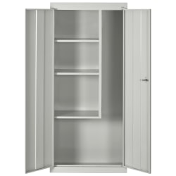 Sandusky Value Series 30"W Janitorial Storage Cabinet, Dove Gray