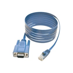 Tripp Lite RJ45 to DB9F Cisco Serial Console Port Rollover Cable, 6', Blue