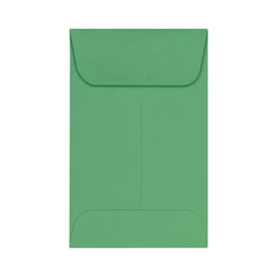 LUX Coin Envelopes, #1, Gummed Seal, Holiday Green, Pack Of 50