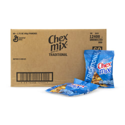 Chex Mix Traditional Snack Mix, 1.75 Oz, Pack Of 60 Bags