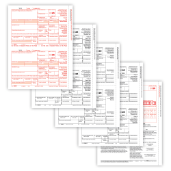 ComplyRight® 1099-R Tax Forms, 6-Part, 2-Up, Copies A, B, C, D, 8-1/2" x 11", Pack Of 10 Forms