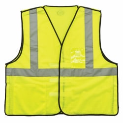 Ergodyne GloWear Safety Vest, ID Holder, Type-R Class 2, 4X/5X, Lime, 8216BA