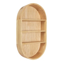 Kate and Laurel Hutton Wood Capsule Wall Shelves, 28"H x 16"W x 4-1/2"D, Natural, Pack Of 3 Shelves