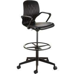 Safco® Shell Extended-Height Chair, Black