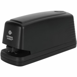 Business Source Electric Stapler - Staples Upto 25 Sheet - Holds Upto 210 Staple - Full Strip - Black - 1 Each