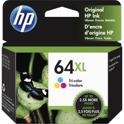 HP 64XL Tri-Color High-Yield Ink Cartridge, N9J91AN